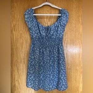 Blue and white floral sundress